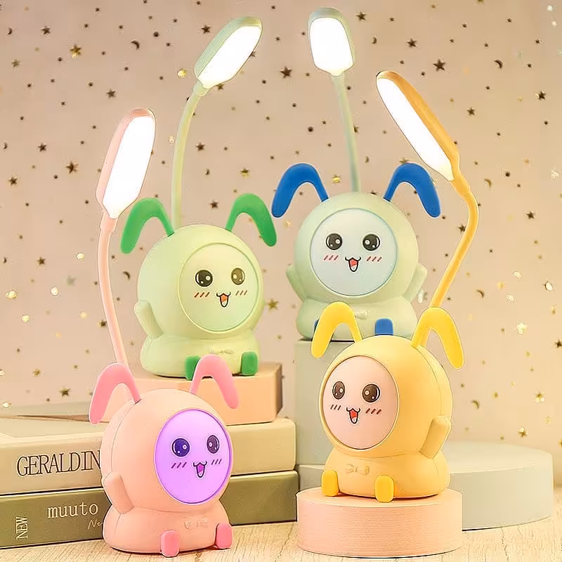 چراغ خواب و چراغ مطالعه 2 حالته شارژی طرح خرگوش خوشحال 