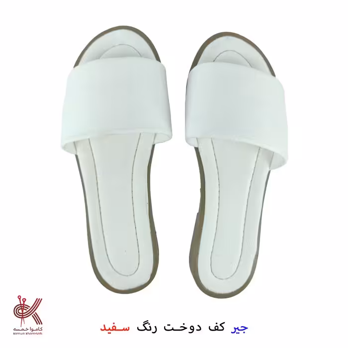 صندل جیر زنانه سفید 37 خام مناسب برای تزئین با مکرومه 