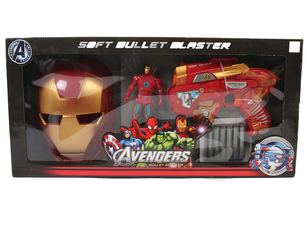 ست تفنگ ابری با ماسک و فیگور چراغدار قهرمانان اونجرز