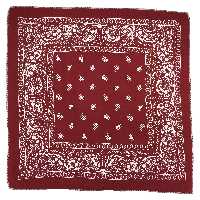 باندانا یا دستمال سر نخی مدل بته جقه اصلی زرشکی