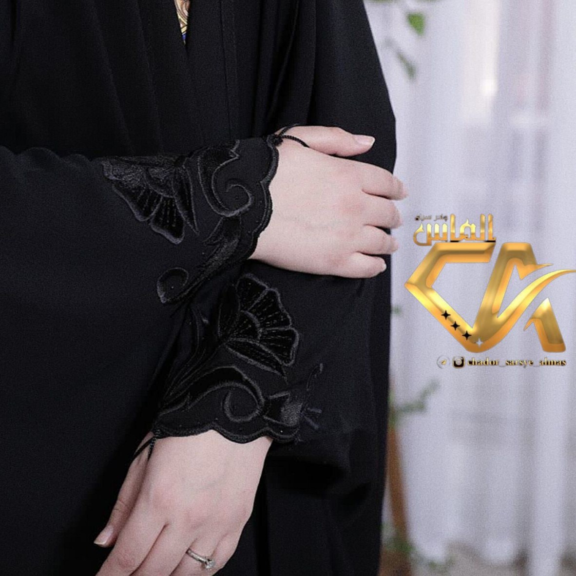 چادر عربی گل مخمل نگین اعلا 