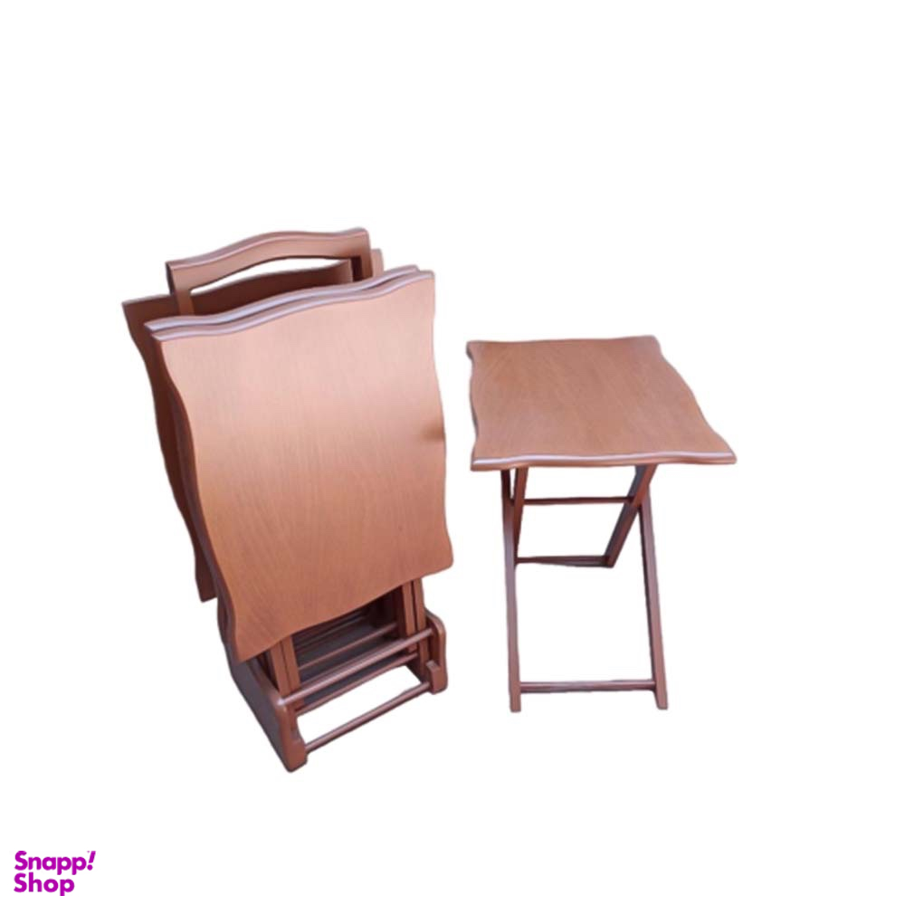 میز عسلی تاشو مستطیل کد M100 مدل ۴ تکه