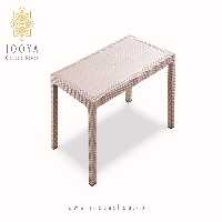 میز مستطیل حصیری نسکافه ای نظری مدل بوستون Rattan 150