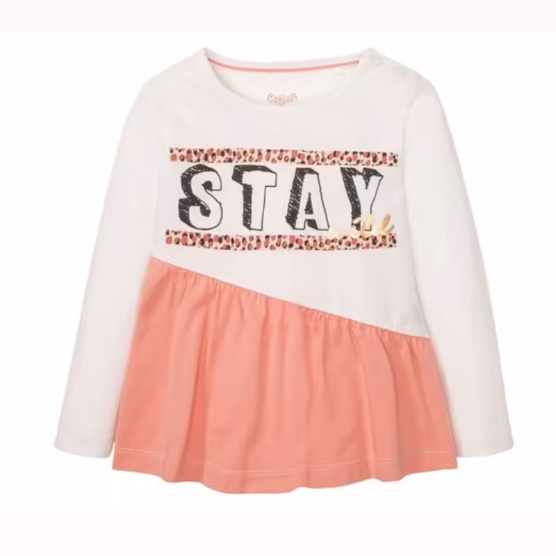 بلوز آستین بلند تمام نخ دخترانه  شیک  مناسب 2 تا 4 سال  جنس عالی لوپیلو