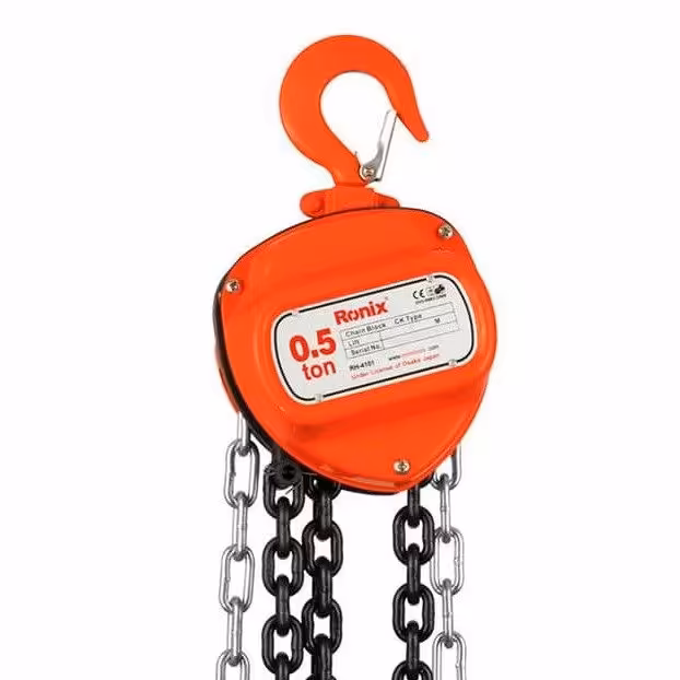 جرثقیل زنجیری 0.5 تن RH-4101 رونیکس با زنجیر فولاد کربنی 3 متری

