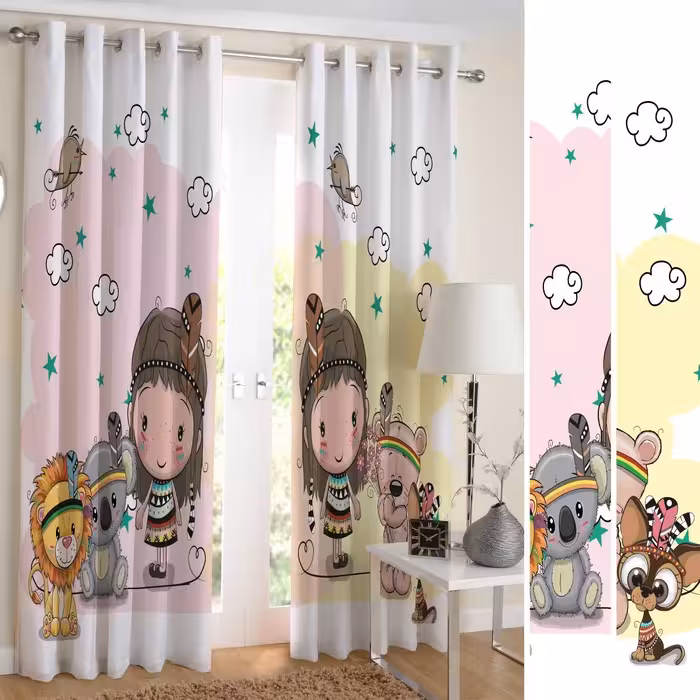 پرده چاپی طرح دختربچه