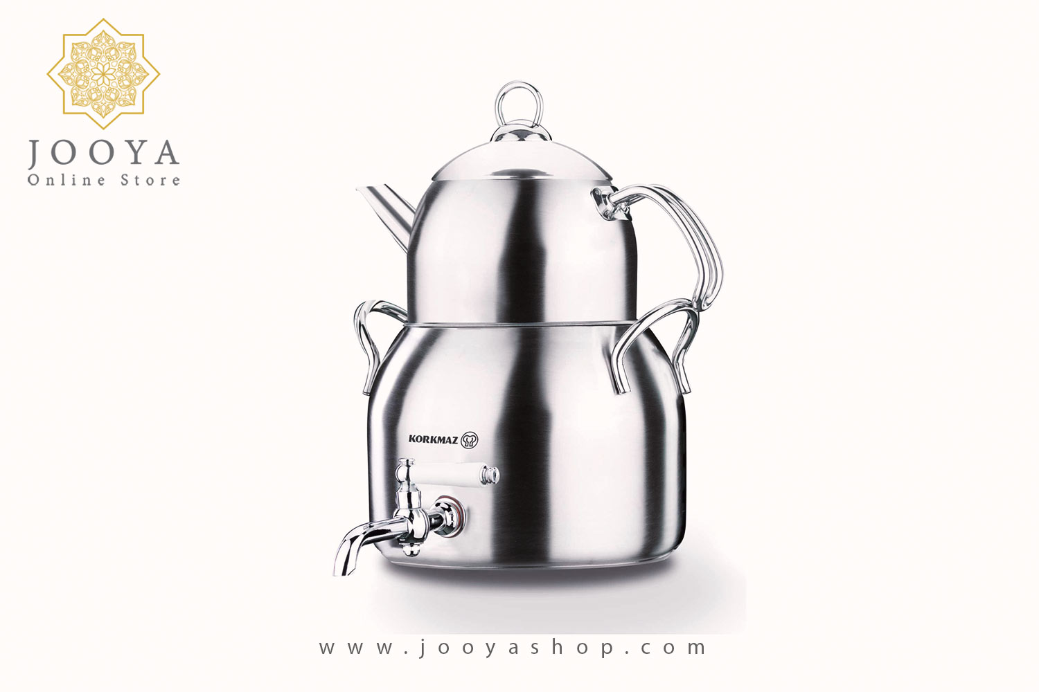 سماور رو اجاقی شیر دار 1.0   3.0 لیتر لونا تیتانیوم کرکماز