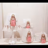 آباژور مکرومه و سبد لوسیون و سطل زباله و جادستمال مکرومه قیطان دوزی در طرح های مختلف و رنگبندی 