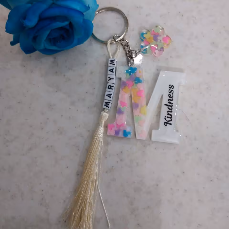 دسته کلید رزینی حروف طرح لاتین