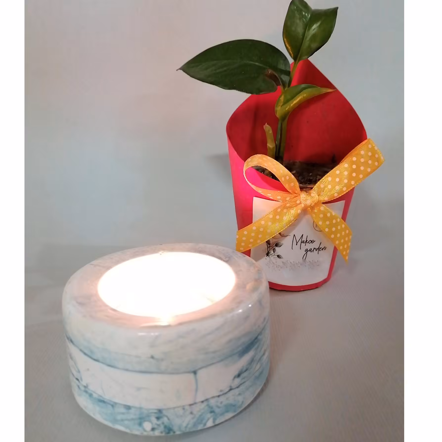 جاشمعی ابروباد سبز آبی  و شیری 