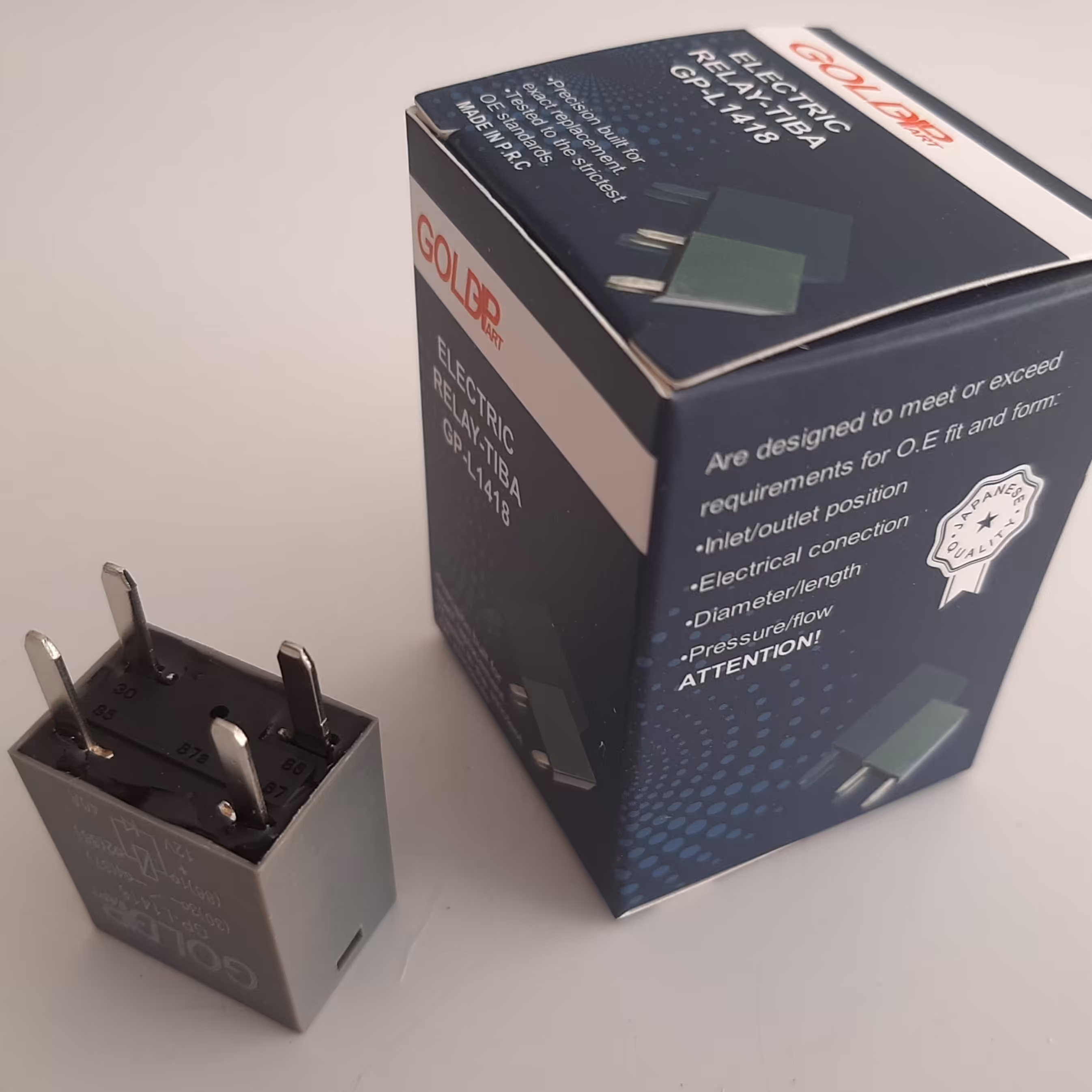 رله 4 فیش سوزنی تیبا گلدپارت