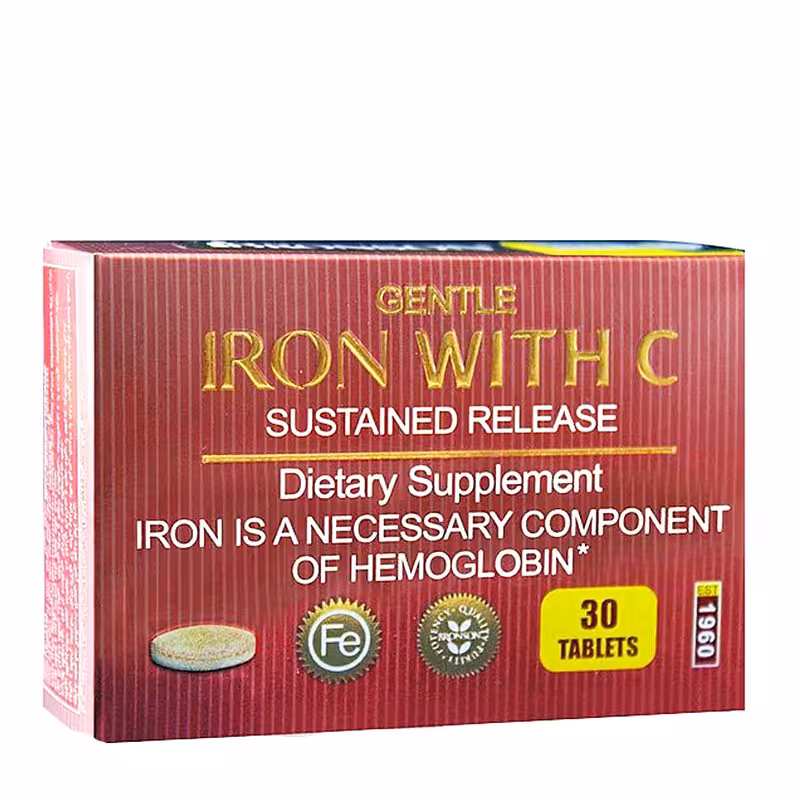 قرص پیوسته رهش آهن و ویتامین ث برونسون | Gentle Iron with Vitamin C| فارموکسین