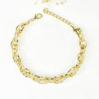 دستبند طرح طلا کد 7130