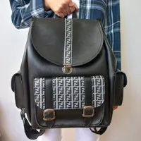 کوله پشتی دخترانه مشکی مارک فندی