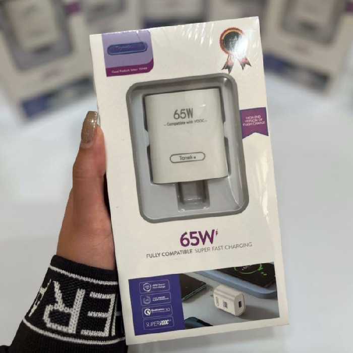 آداپتور  65 وات برند تونک خروجی USB  دارای 6 ماه گارانتی از تاریخ فاکتور