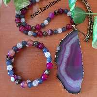 نیم ست صورتی