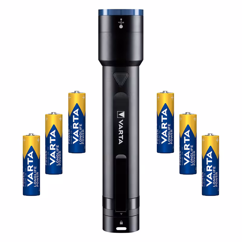 چراغ قوه وارتا مدل NIGHT CUTTER F40 به همراه باطری مجموعه 6 عددی