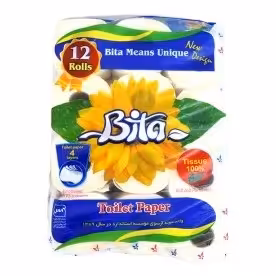 دستمال توالت 12 قلو بیتا- کارتن 4 عددی