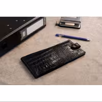 کیف دسته چک  چرم طبیعی کروکو z3 رنگ مشکی