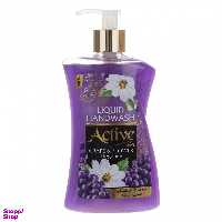 مایع دستشویی اکتیو (Active) مدل صدفی بفنش با رایحه انگور و گل وزن 450 گرم