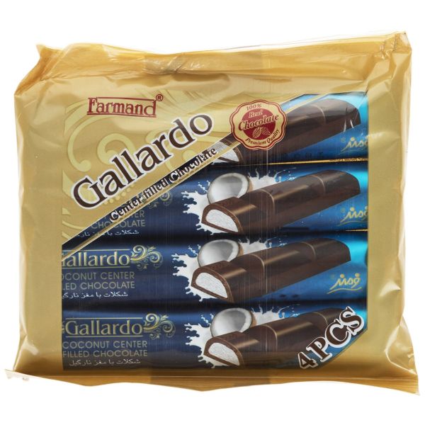 شکلات تلخ با مغز نارگیل فرمند مقدار 100 گرم | فروشگاه اینترنتی تاتا کالا