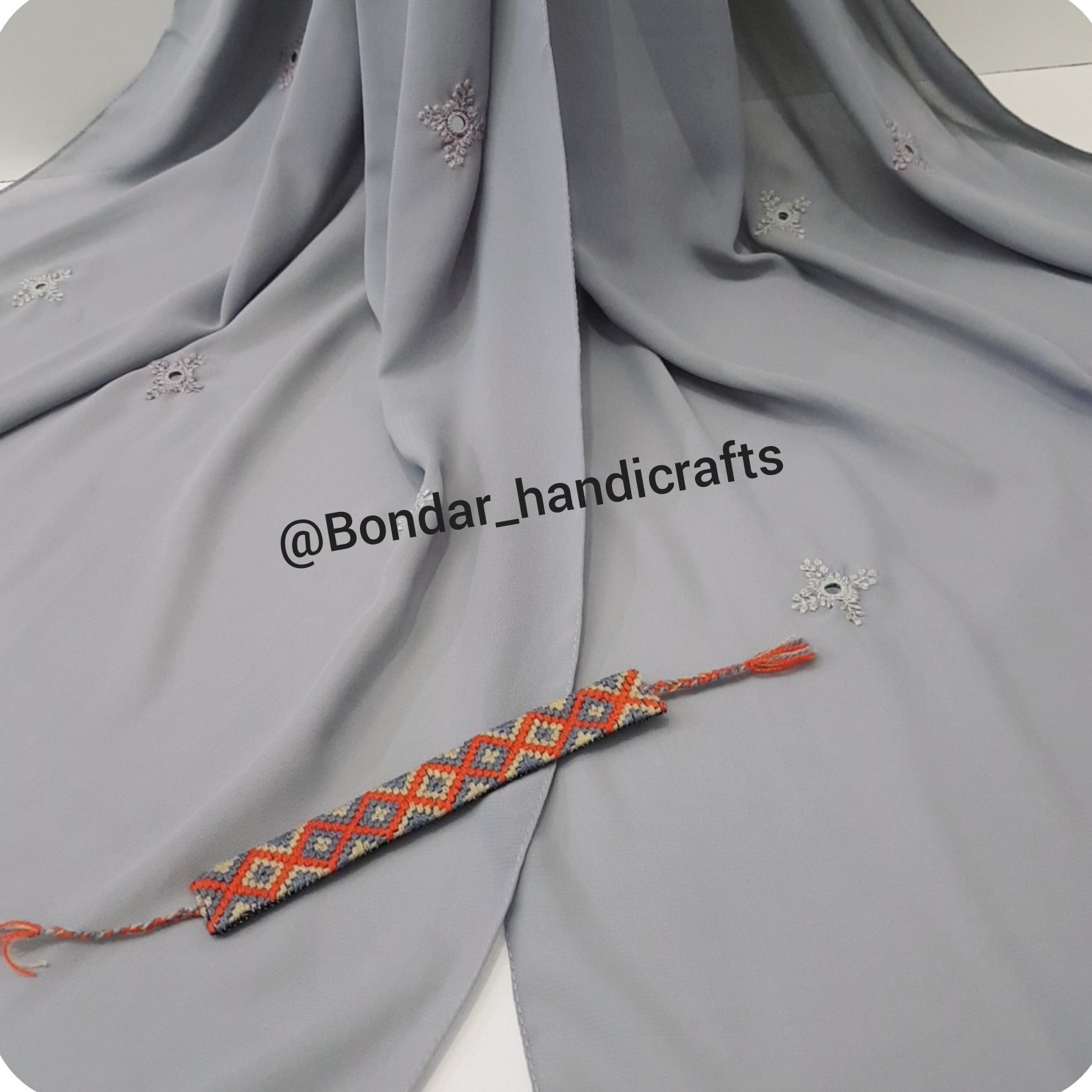 شال حریری تابستانی دست دوز بلوچی