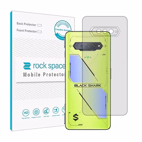 گلس محافظ پشت گوشی شیائومی Black Shark 5 RS مدل نانو هیدروژل شفاف برند راک اسپیس کد20505S