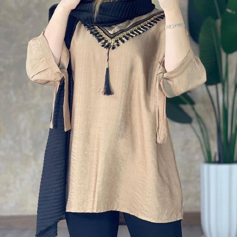بلوز زنانه آستین بند دار