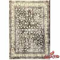 فرش زمرد مشهد برجسته طرح 23008 الماسی تیره