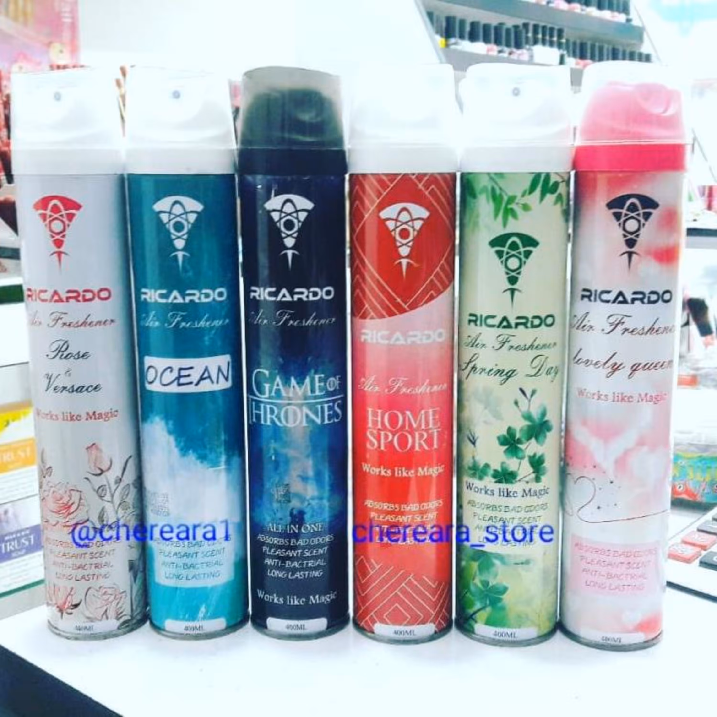 اسپری هوا ضد باکتری ریکاردو (در 6 رایحه)