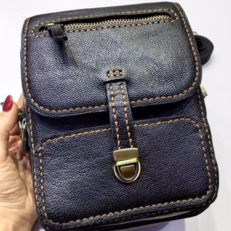 کیف اسپرت چرم طبیعی دست دوز