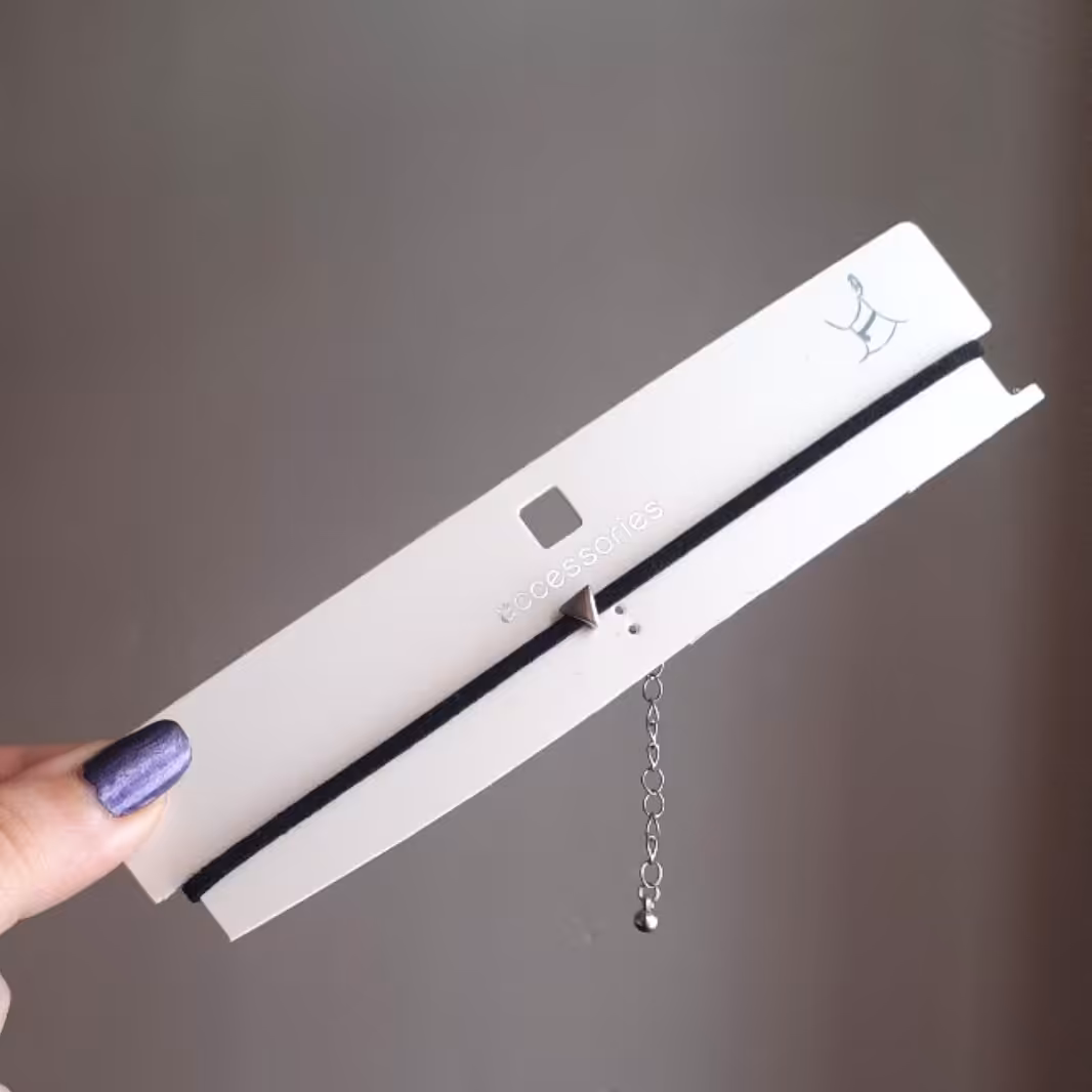 چوکر آویز چوکر مینیمال گردنبند ته گردنی گلوبند گردنبند مشکی چوکر جنس جیر چوکر جیر مشکی