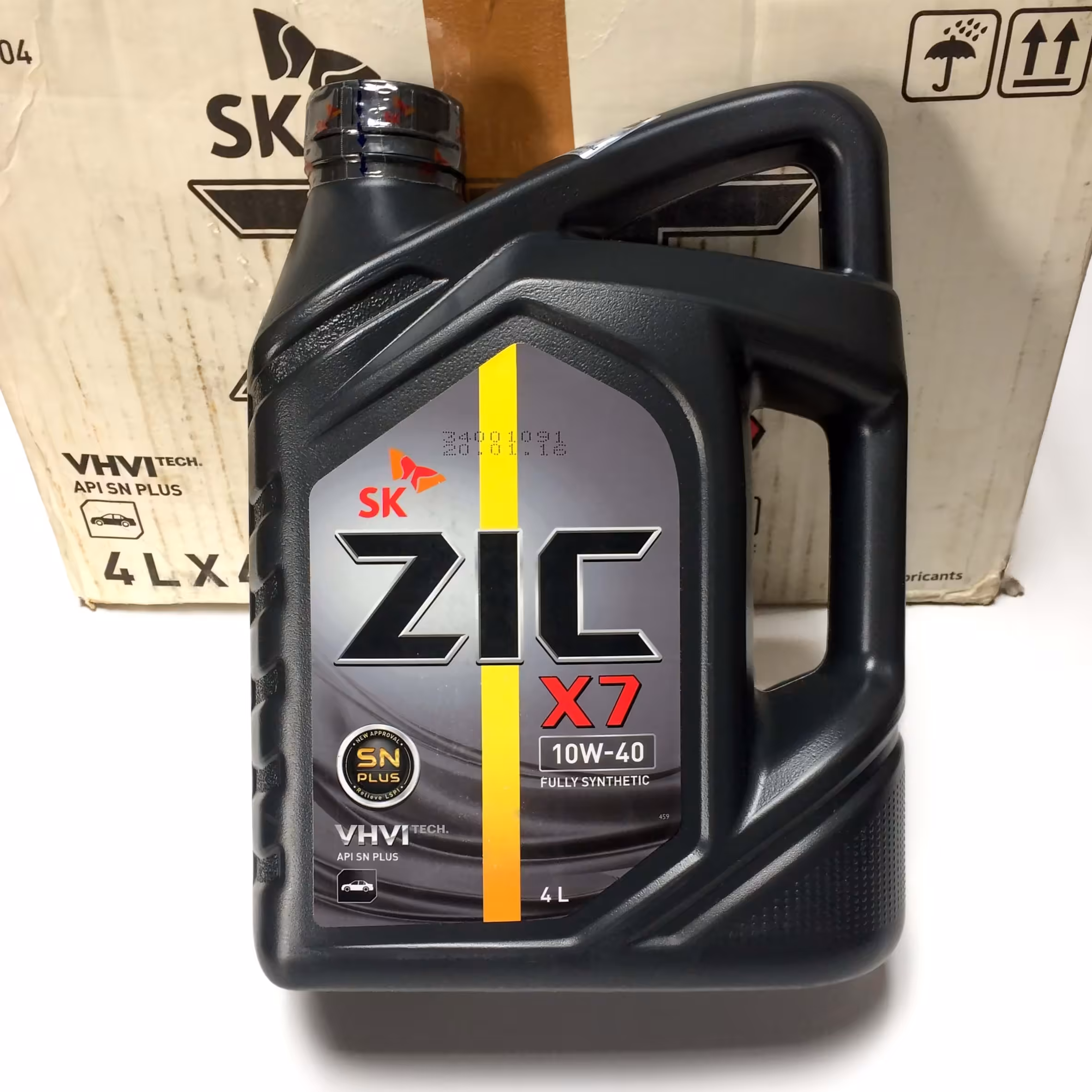 روغن موتور زیک SK ZIC X7 10W-40 اورجینال کره حجم 4 لیتر