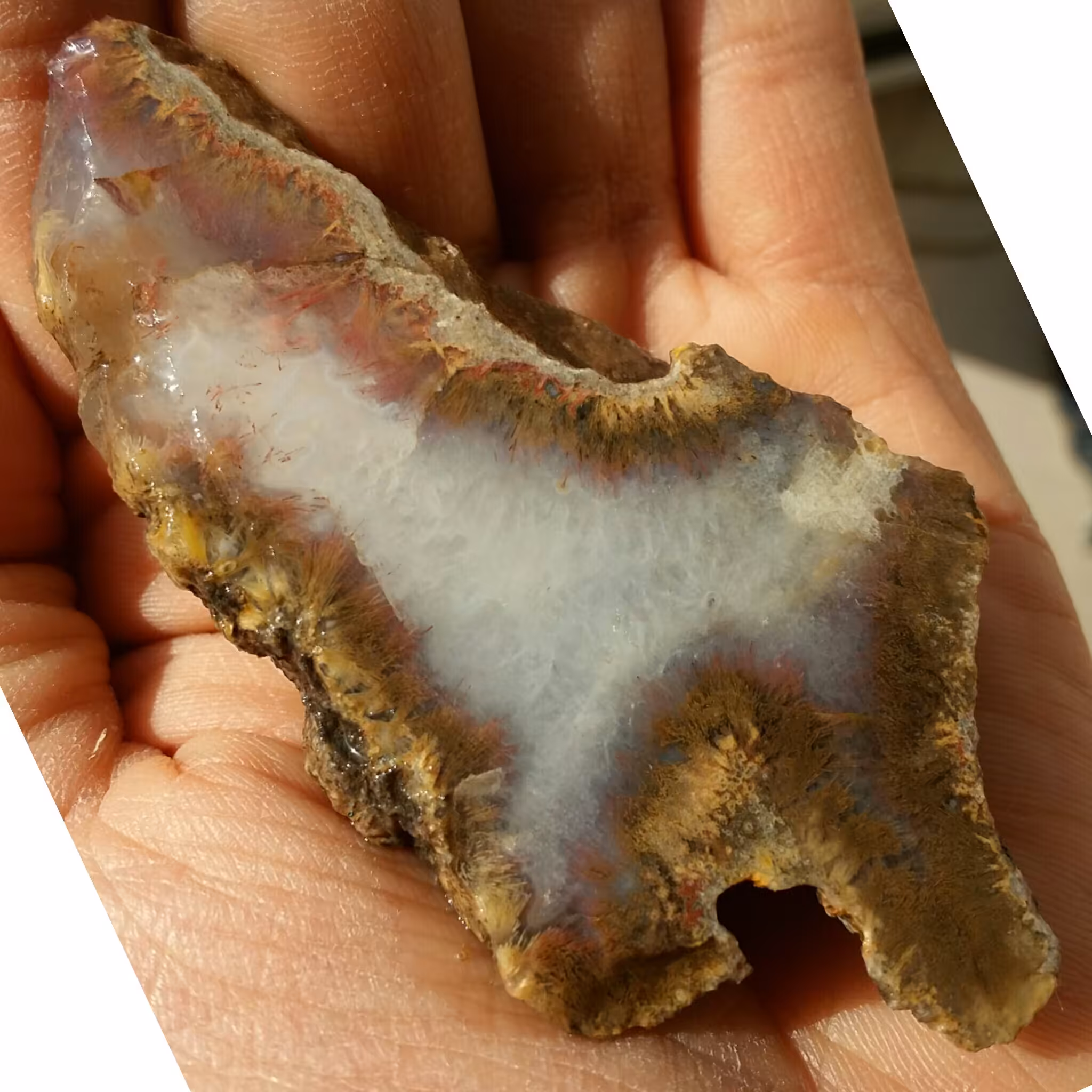 اسلایس سنگ راف عقیق مویی تکرار نشدنی محشر 100درصد طبیعی خاص بی نظییییییر