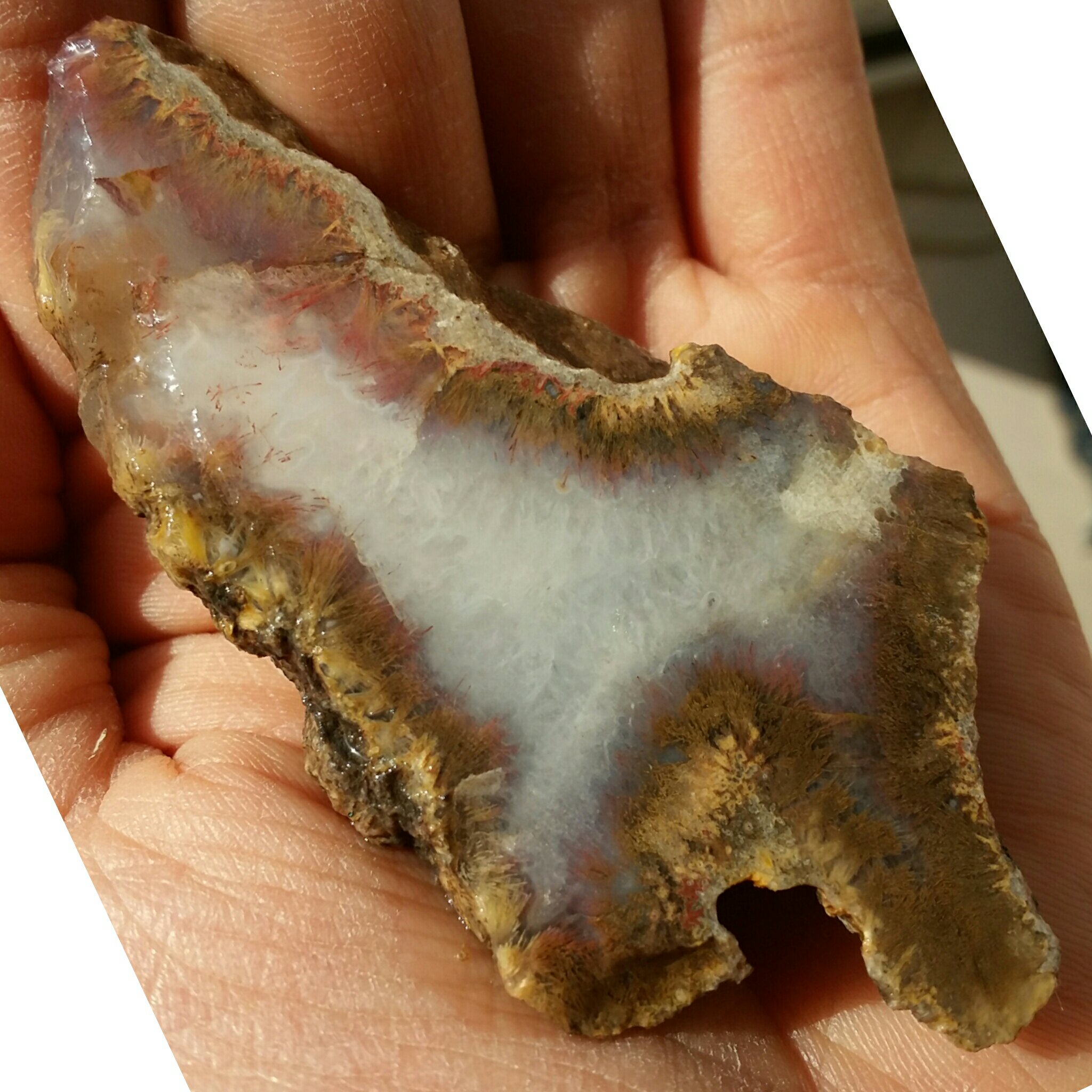 اسلایس سنگ راف عقیق مویی تکرار نشدنی محشر 100درصد طبیعی خاص بی نظییییییر