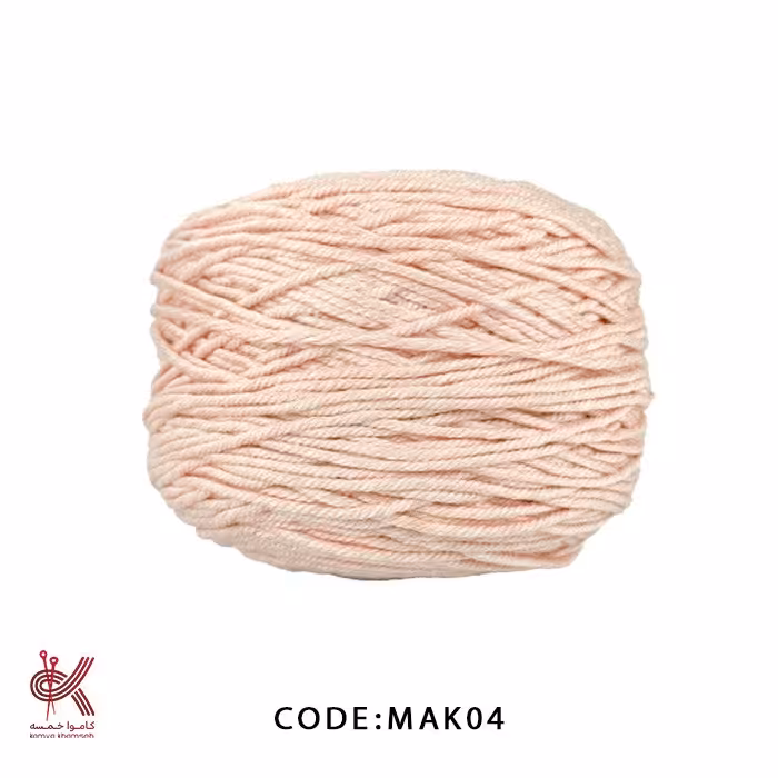 نخ پنبه مکرومه آکریلیک 4 میل تابیده صورتی روشن 