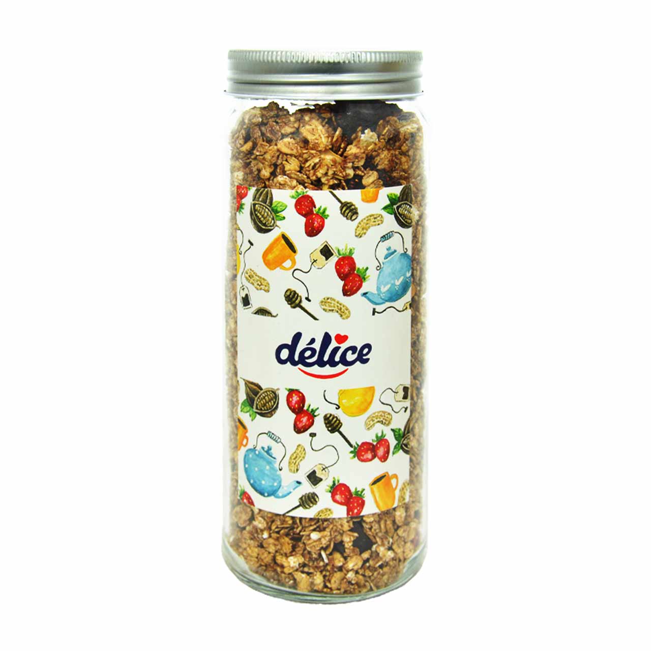 گرانولا شکلات و توت فرنگی 350 گرم دلیس - delice