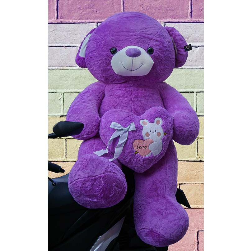 عروسک خرس بزرگ 1.50 سانتی بنفش