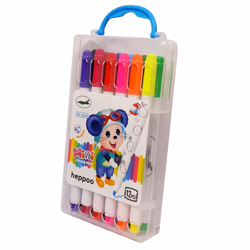 ماژیک رنگ آمیزی 12 رنگ هپو مدل rs کد 3030