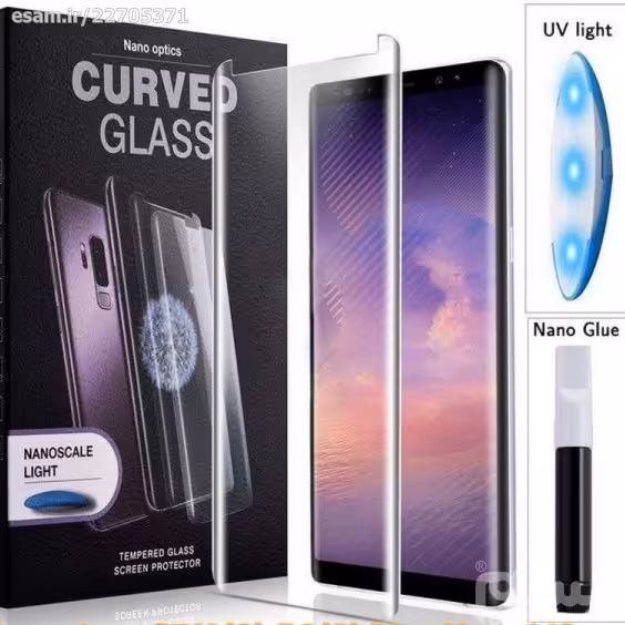 گلس s 10 samsung لبه خم با پک کامل