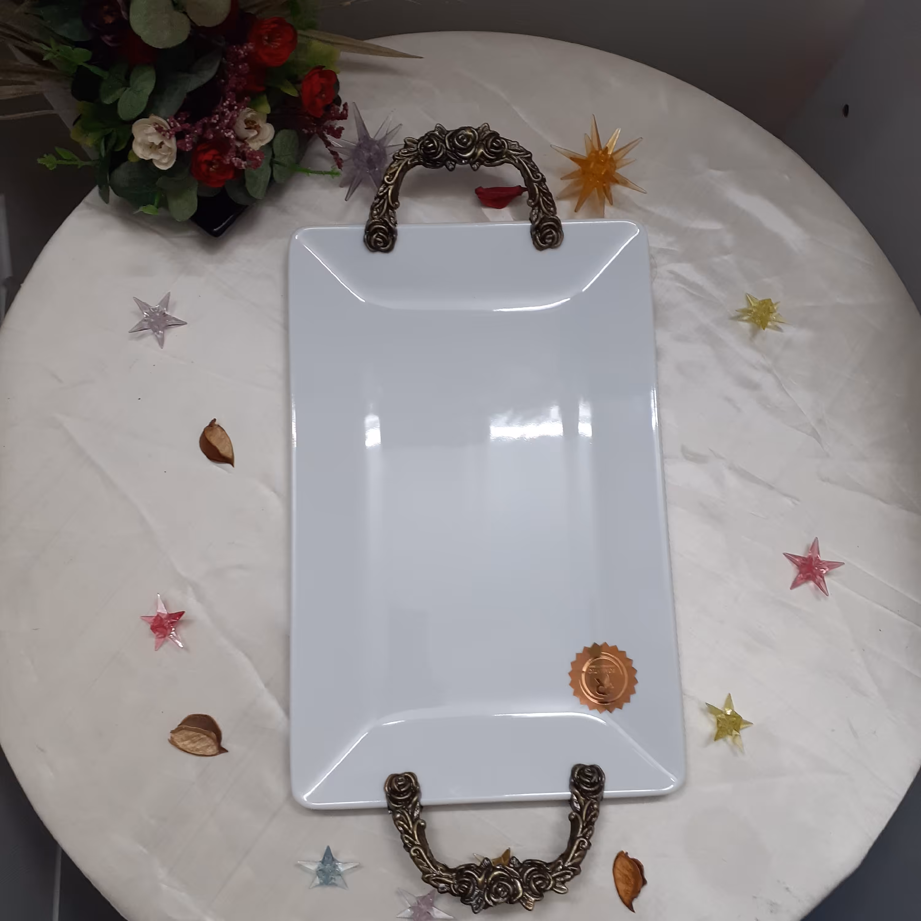 شیرینی خوری سرامیک رمانتیک مدل لادن (بسته تک عددی)