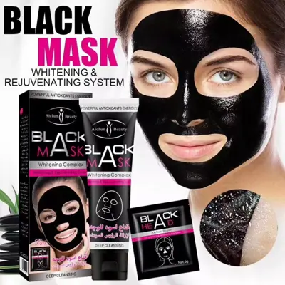 ماسک ذغال تیوپی ایچون بیوتی مخصوص پاکسازی پوست صورت و جوش های سر سیاه 