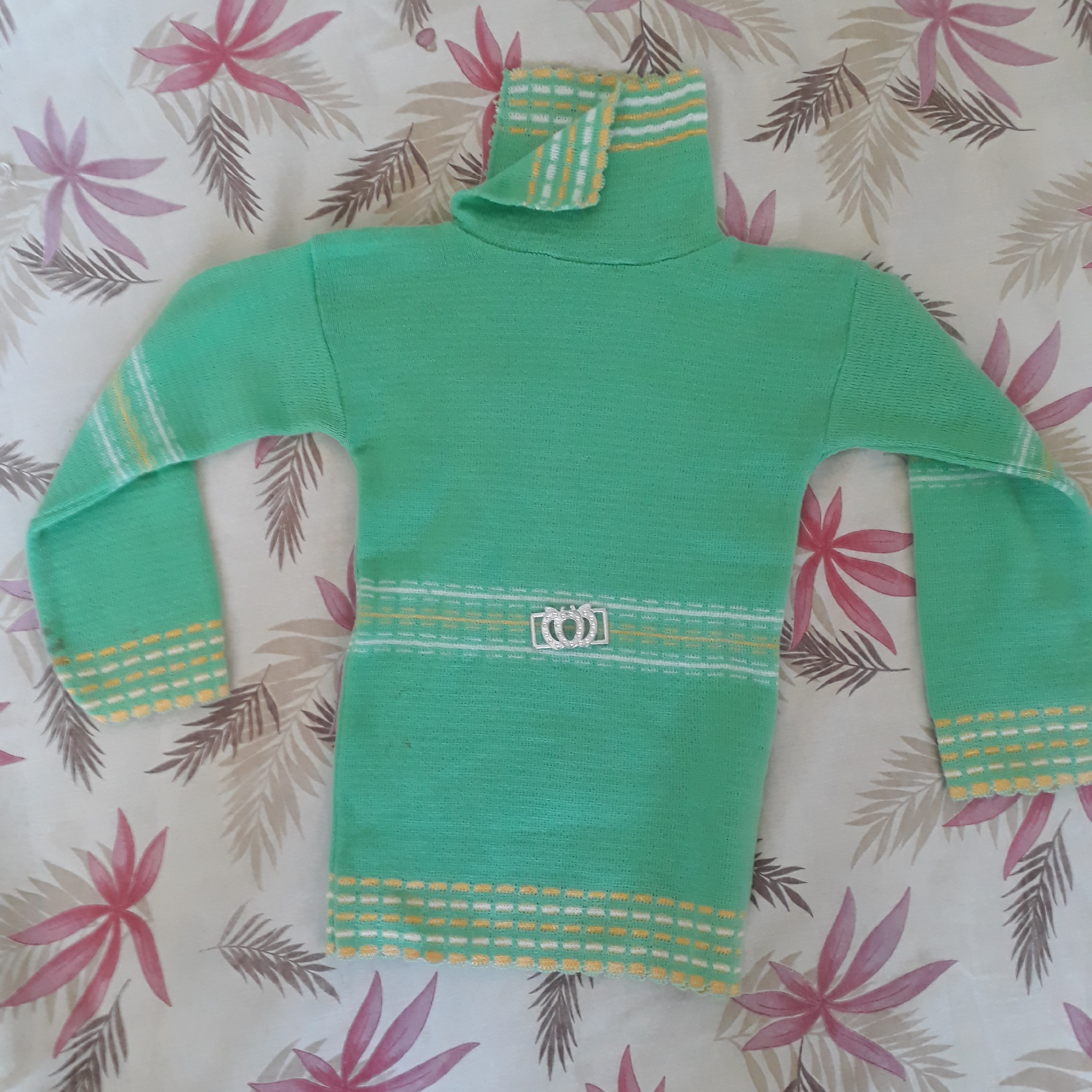 ژاکت بافت دخترانه ی سگکدار