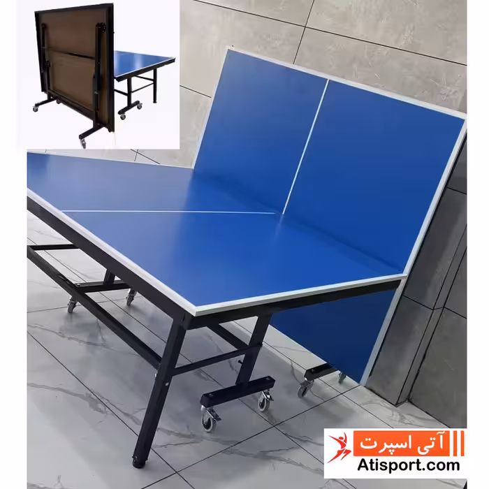 میز پینگ پنگ 8 چرخ ام دی اف 16 میل عابدینی TM114