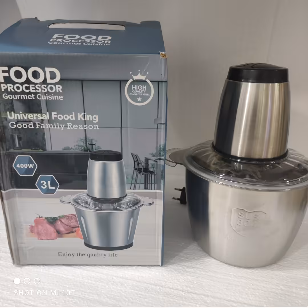 خردکن فود سه لیتری کاسه استیل 400 واتی