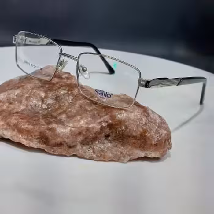 عینک فریم طبی سافیلو مردانه فلزی رنگ ثابت مدل مستطیلی عینک طبی مردانه