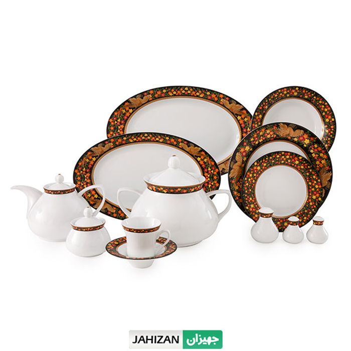 سرویس چینی زرین 108پارچه مدل والندورفر سیمرغ سری شهرزاد
