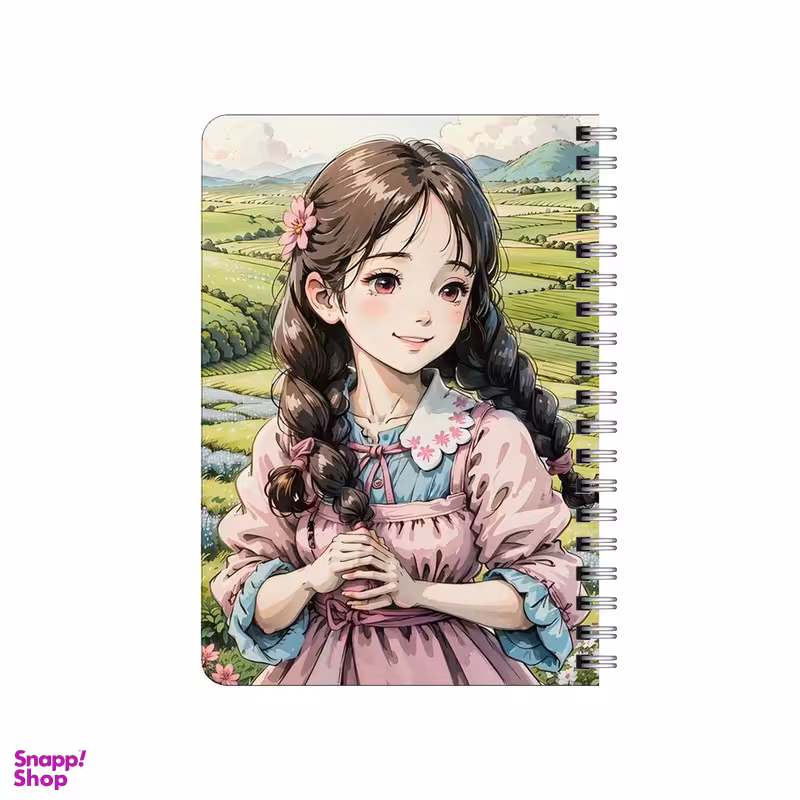 دفترچه یادداشت بامبیلیپ مدل چوبی طرح دختر و طبیعت کد 8800355