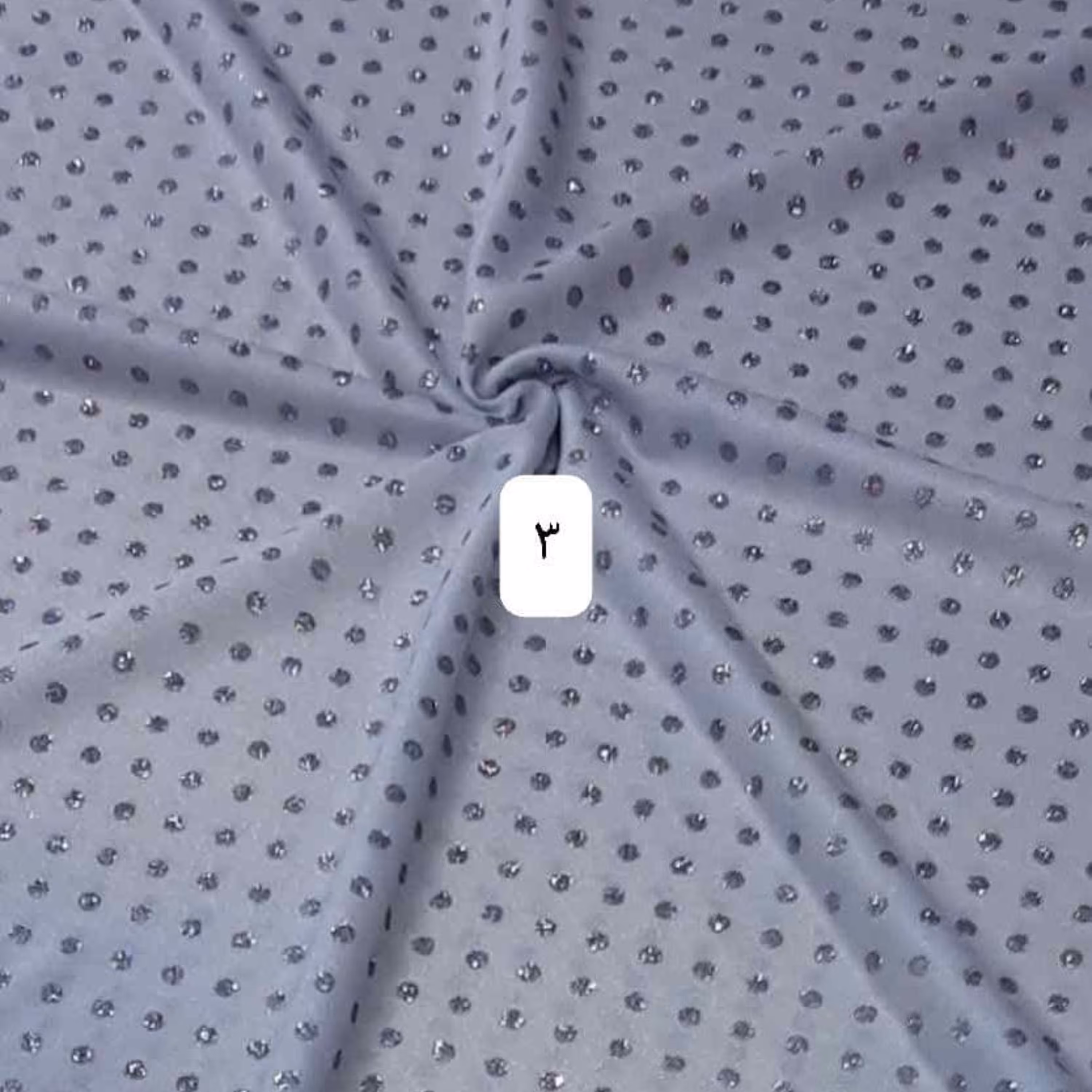 پارچه حریر توپ توپی اکلیلی کشی عرض 150cm (لخت و ریزش دار بسیار خوش حالت) (3)