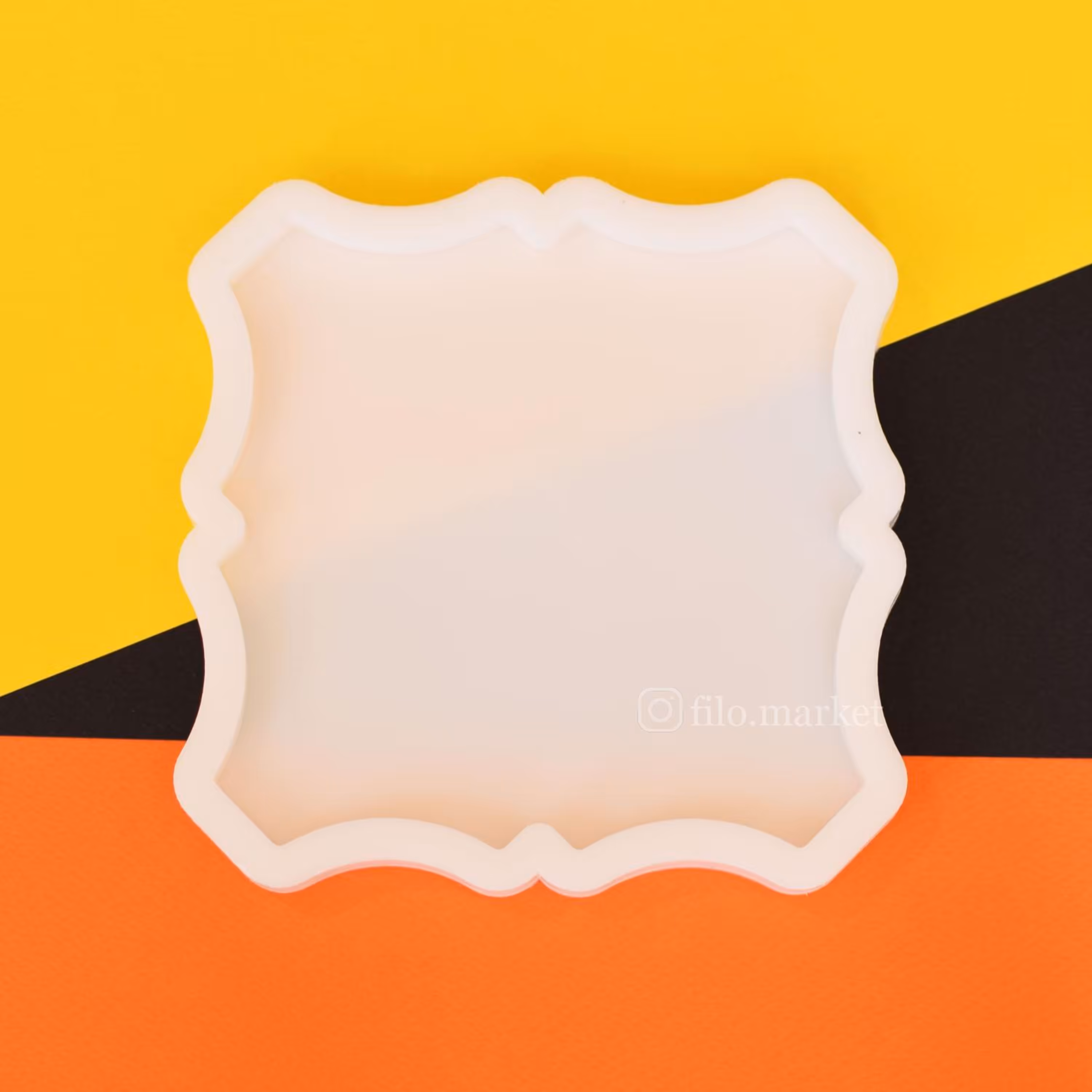 قالب سیلیکونی رزین مدل کاشی مراکشی گوشه مربع 13 در 13 سانتی متر